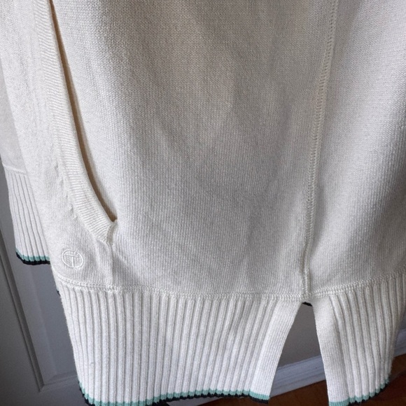 Talbots Cream Cowl Neck Sweater with Colorful Stripes NWT - Picture 7 of 12